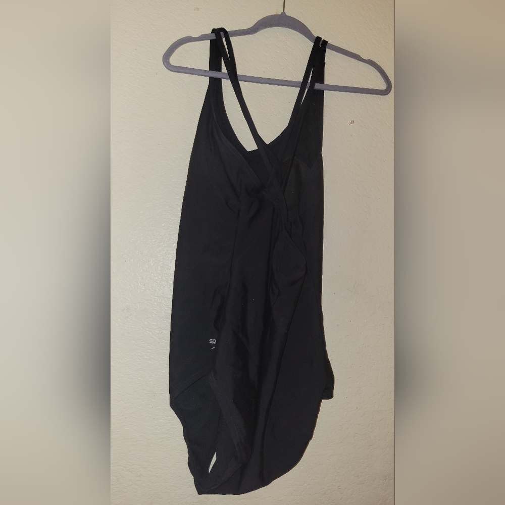 Black one Piece swimming suit Speedo
